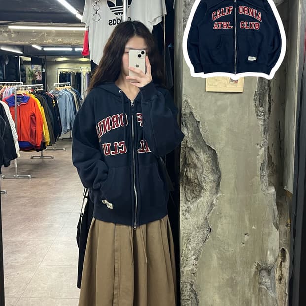 후아유 후드집업 네이비 S #csz219