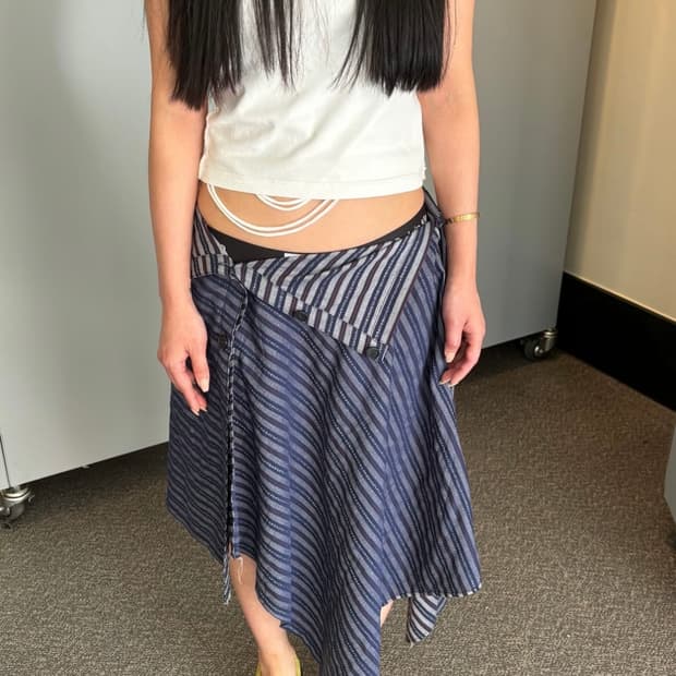 0tape wrap skirt 공테잎 랩스커트