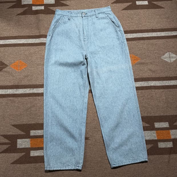 한섬 더일마 그레이 워싱 와이드 데님 팬츠 L