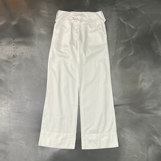  막스마라 화이트 코튼 팬츠 y16346