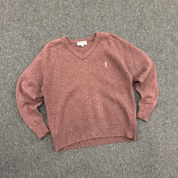L)입생로랑 빈티지 브이넥 니트
