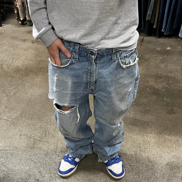 Carhartt 데미지 데님 팬츠 (36“)