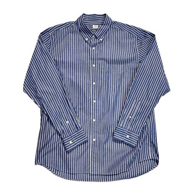 유니클로 블루 스트라이프 셔츠 남방 (XL)