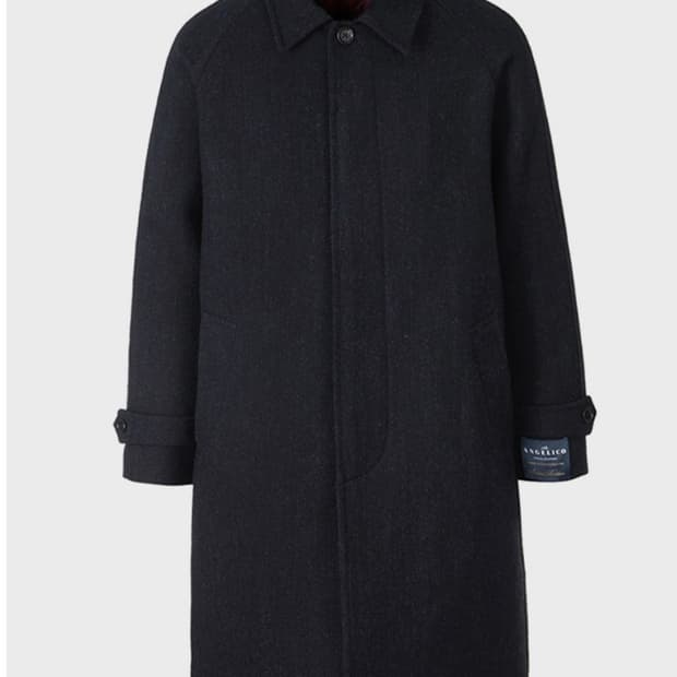 브룩스 브라더스 안젤리코 울 헤링본 발마칸 코트 XXL