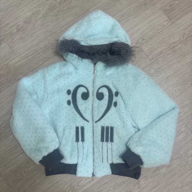 HastagDDD 실버 피아노 노트 후디자켓