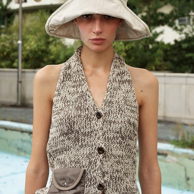 Open yy knit halter top