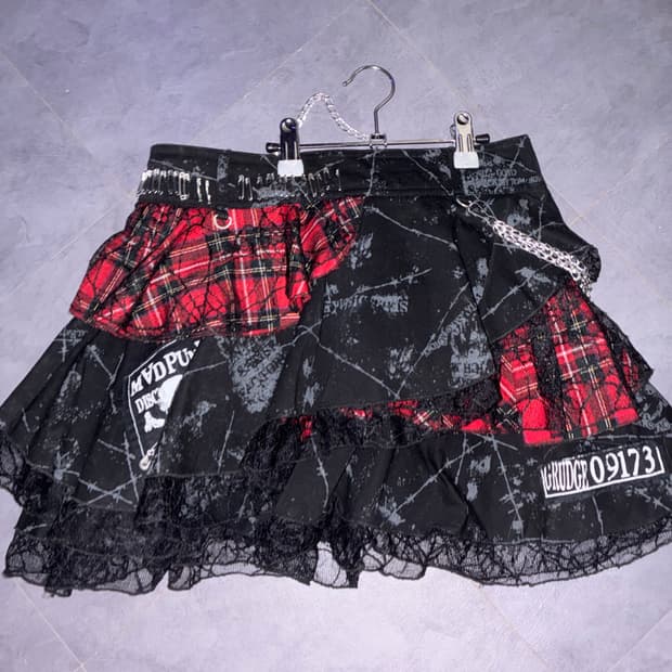 Mad punks 매드 펑크 타탄치마 S 