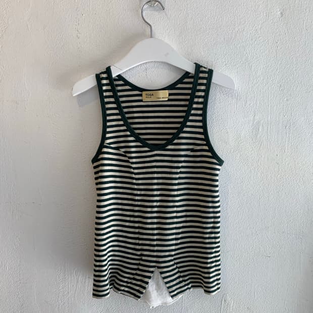 Toga pulla stripe layered sleeveless
