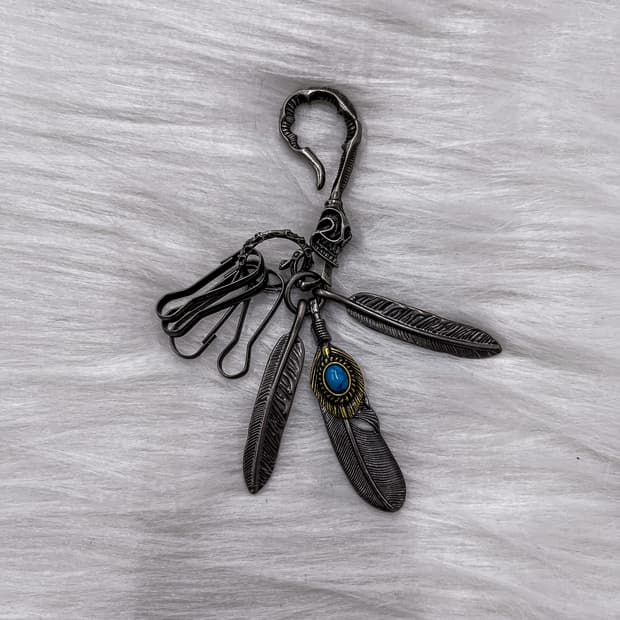 Vintage Ethnic Turquoise Keyring
