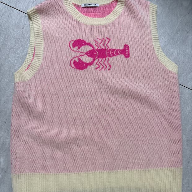 플리즈프로젝트 랍스터 니트 조끼