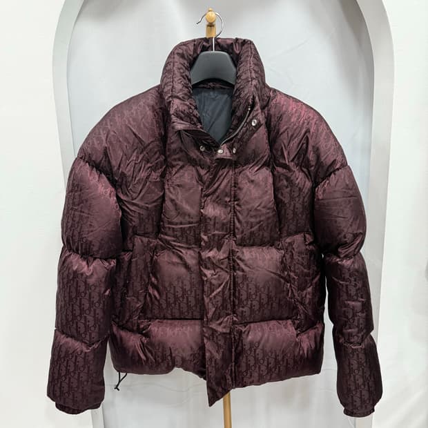 디올 오블리크 패딩 버건디 48사이즈