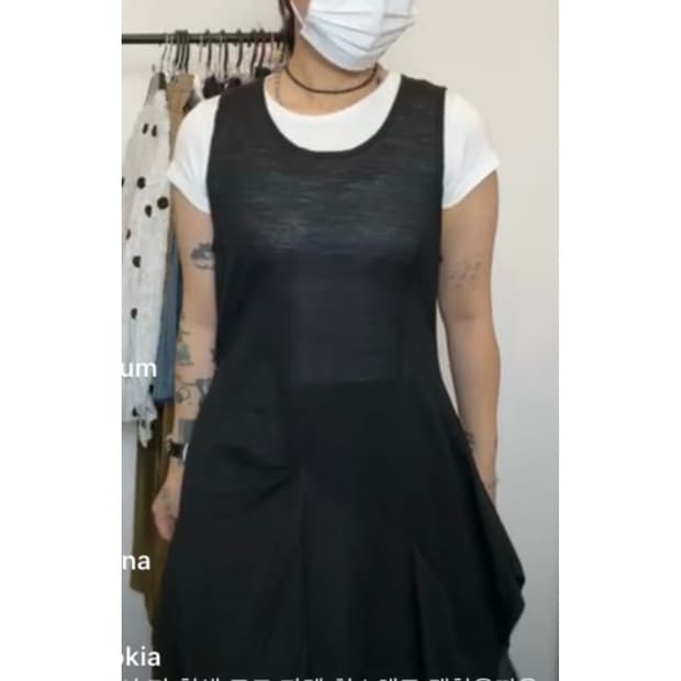 빈티지 나시 핀턱 레이어드 원피스 / 에옹쓰