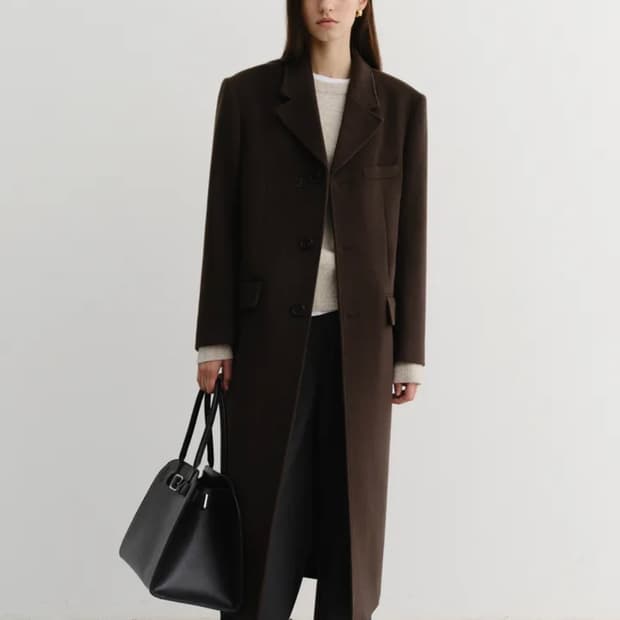 던스트 UNISEX 2-WAY 3 BUTTON CASHMERE COAT