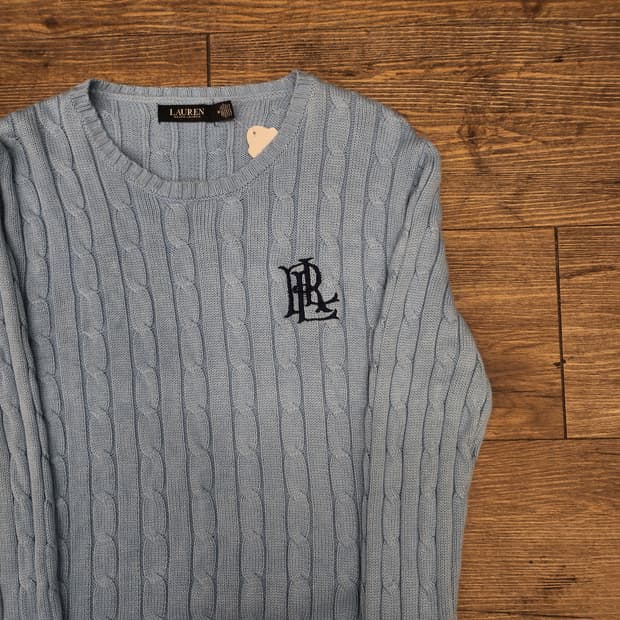 랄프로렌 케이블 니트 M