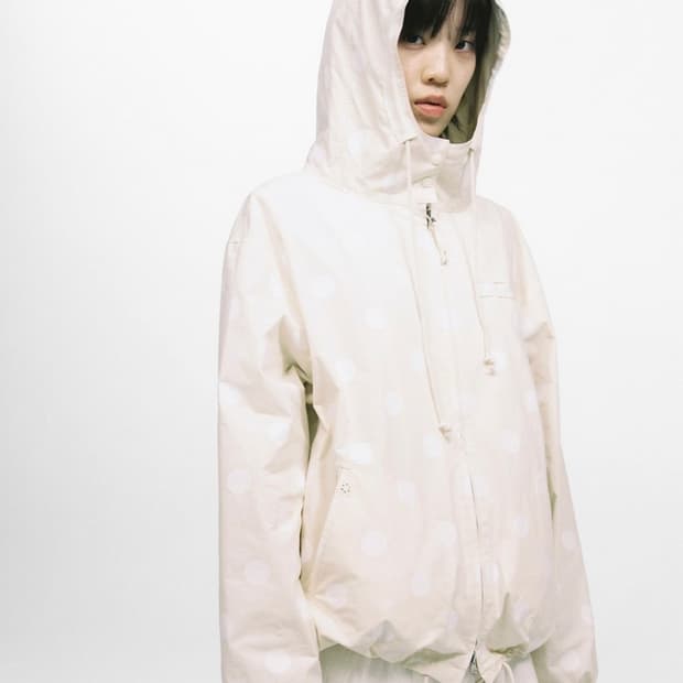 오헤시오 shirt hooded zip-up (도트 아이보리)