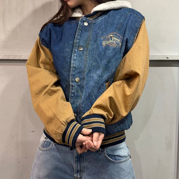 00s vintage work denim varsity jk
