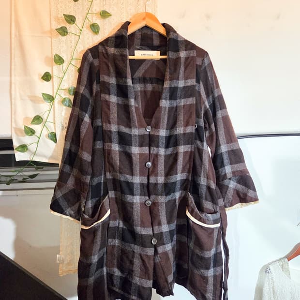 사이드포켓 체크 원피스