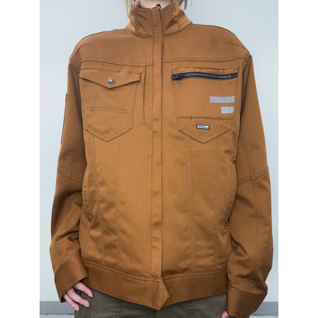 빈티지 브릭 브라운 유틸리티 자켓 블루종