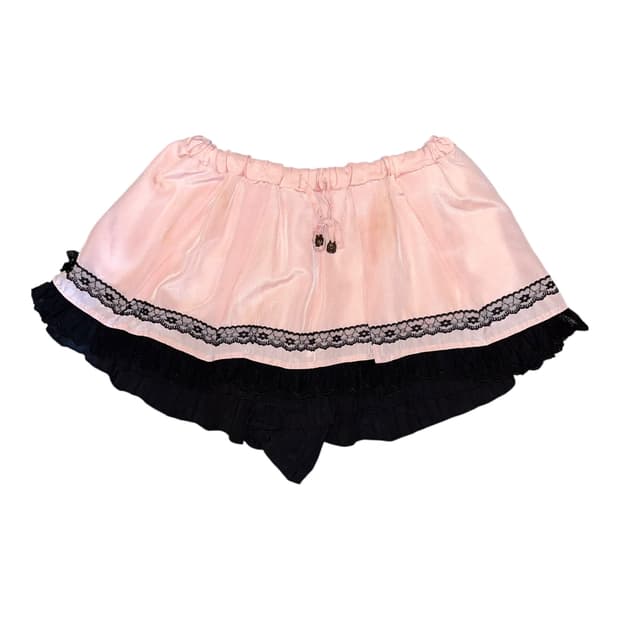 핑크 레이스 밴딩 스커트 키치갸루y2k