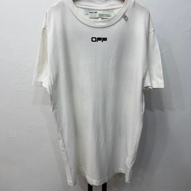 정품) 오프화이트 남성 반팔티 M