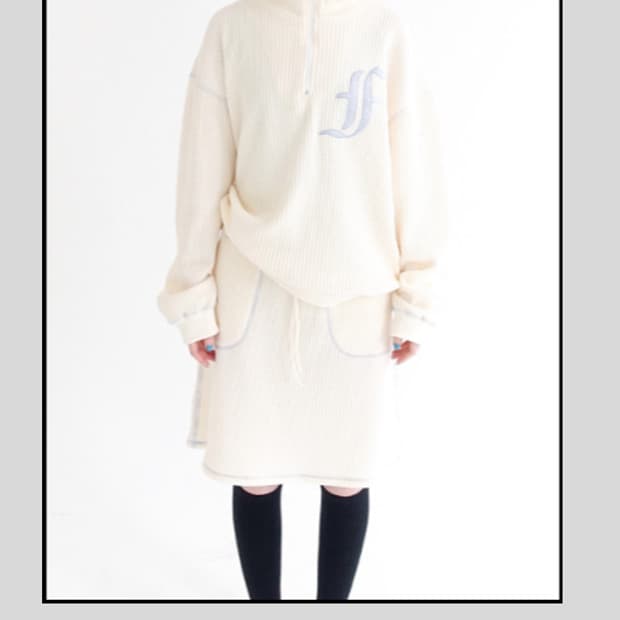 샵페어리 와플 라이닝 집업 waffle lining zip 
