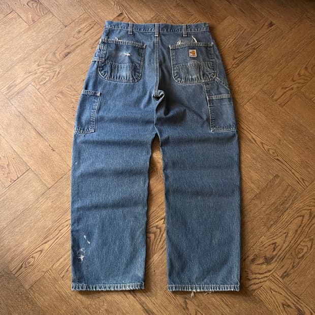 [32]칼하트FR USA 빈티지 페인팅 싱글니 카펜터 워크 데님 팬츠