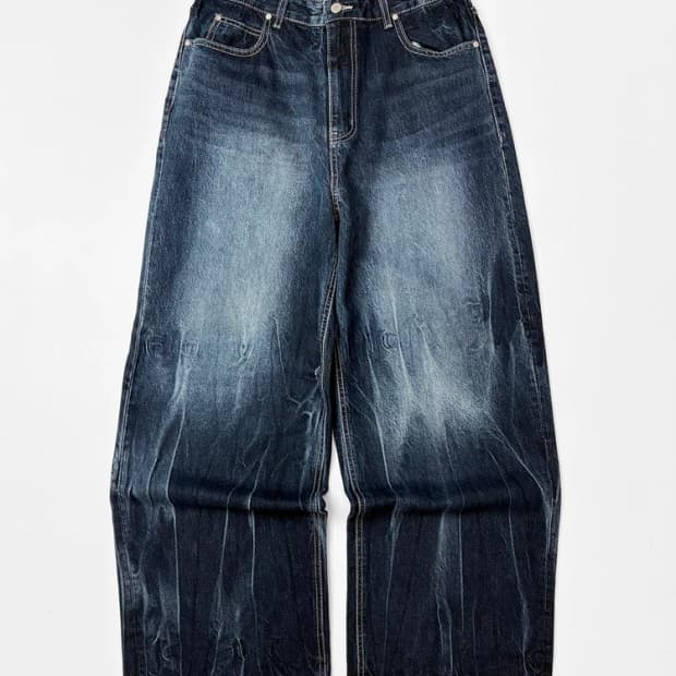 마틴플랜 빌로위 그라데이션 와이드 데님 팬츠 PN5353