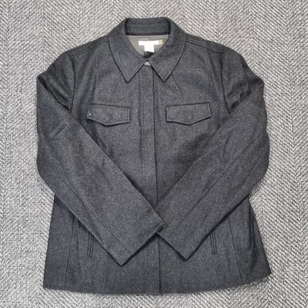 J.CREW — 차콜 울 오버셔츠 자켓