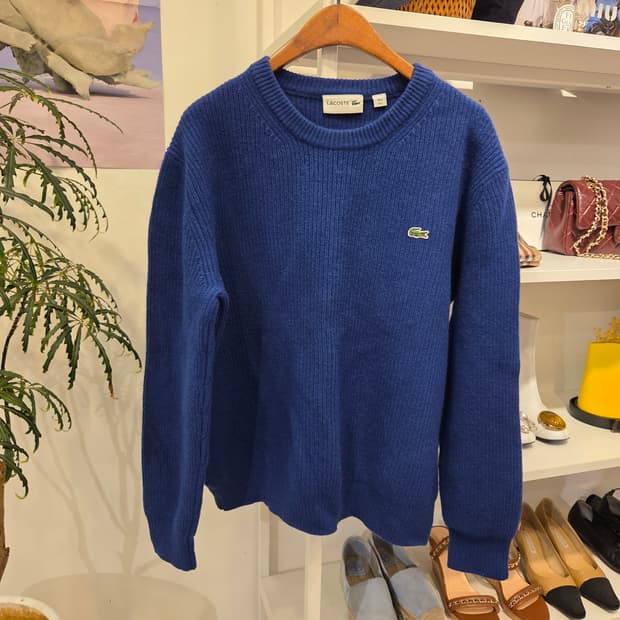 라코스테 울100 니트 풀오버 스웨터