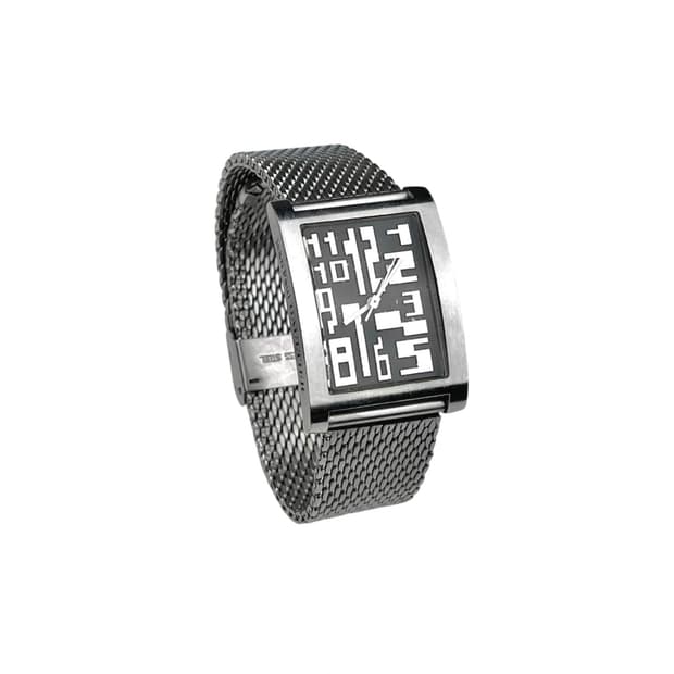 typography square watch
