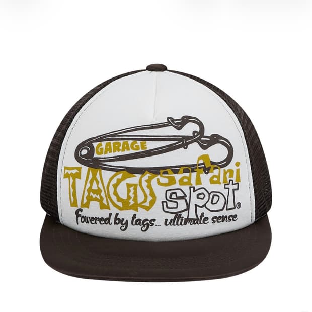 사파리스팟 세이프티 로고 메쉬 캡 브라운