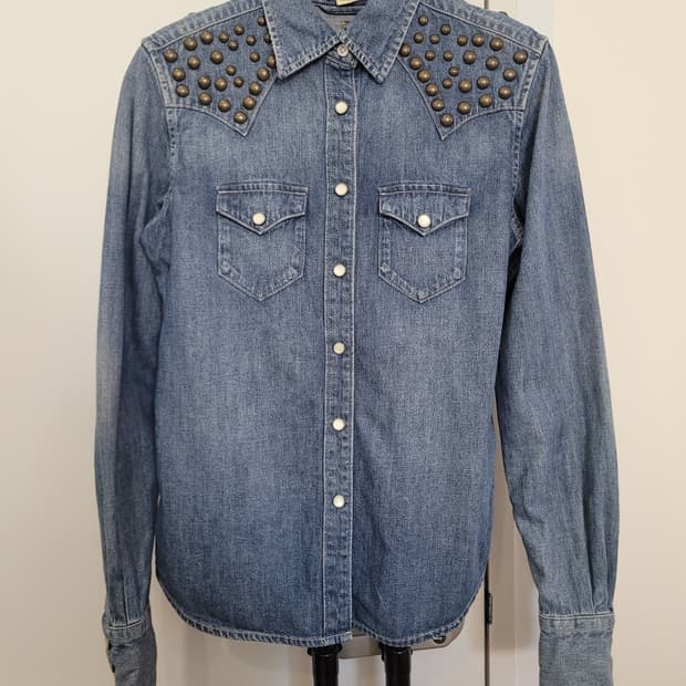 랄프로렌 데님앤서플라이 스터드 웨스턴 데님 셔츠 XS사이즈