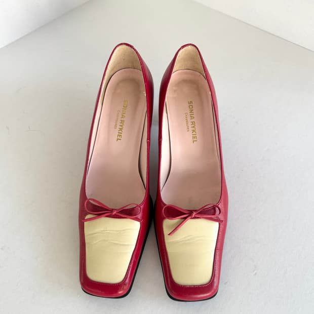 [Sonia Rykiel] 소니아 리키엘 리본 포인트 스퀘어 토 슈즈