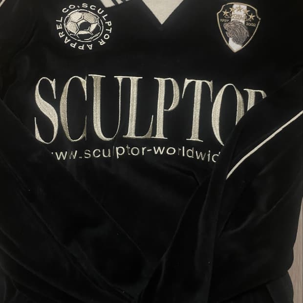 Velour Soccer Jersey Black