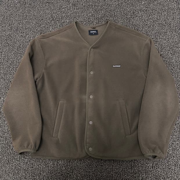 커버낫 후리스 가디건 자켓 브라운 S