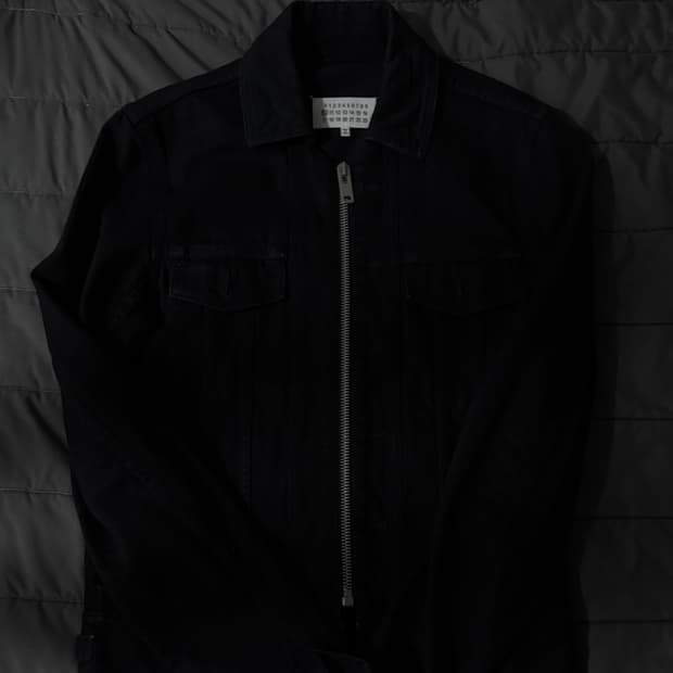 메종 마르지엘라 백스티치 블랙 데님자켓