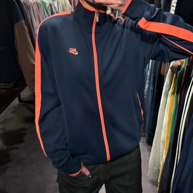 [IM] NIKE 나이키 트랙탑 져지 네이비 오렌지 라인