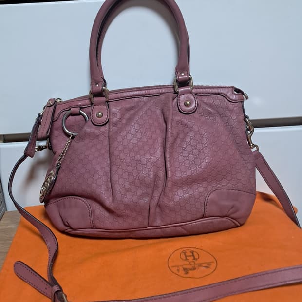 정품 구찌 백 마이크로시마 핑크 숄더백 토트백 3way 가방