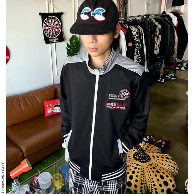 90s BAD BOY Multi Patch Y2K Track Jacket