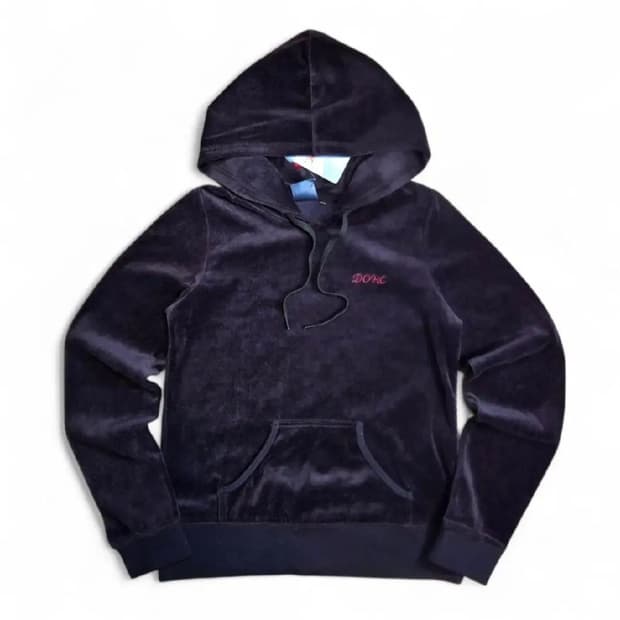 [새상품] Y2K DOHC 스몰로고 벨벳 후드티 (S)