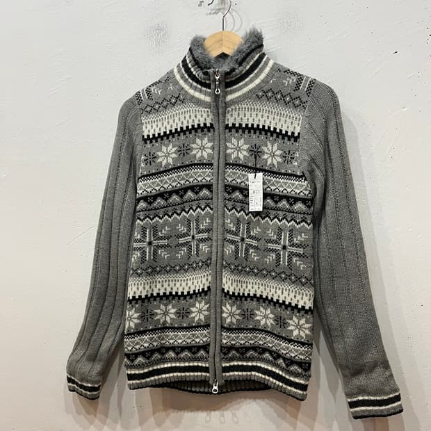 male&co 노르딕 니트집업 우먼즈 미사용품