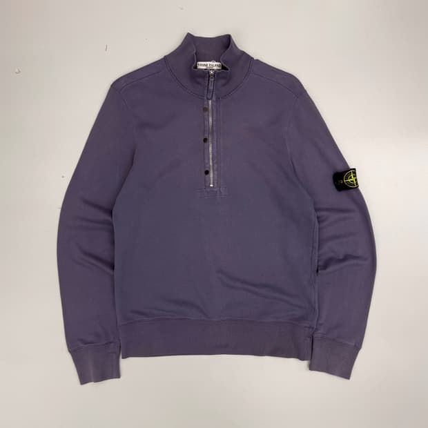 스톤아일랜드 09ss 가먼트다이 쿼터집 코튼 니트