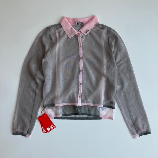 Layered knit shirt