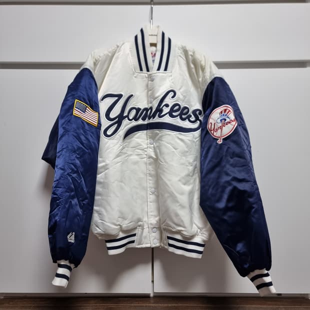 [S] MLB 올드스쿨 뉴욕 양키스 마제스틱 정품 바시티 자켓 점퍼
