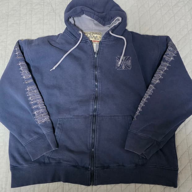 [XXL] 빈티지 웨스트코스트차퍼스 더블페이스 써멀 후드집업 네이비