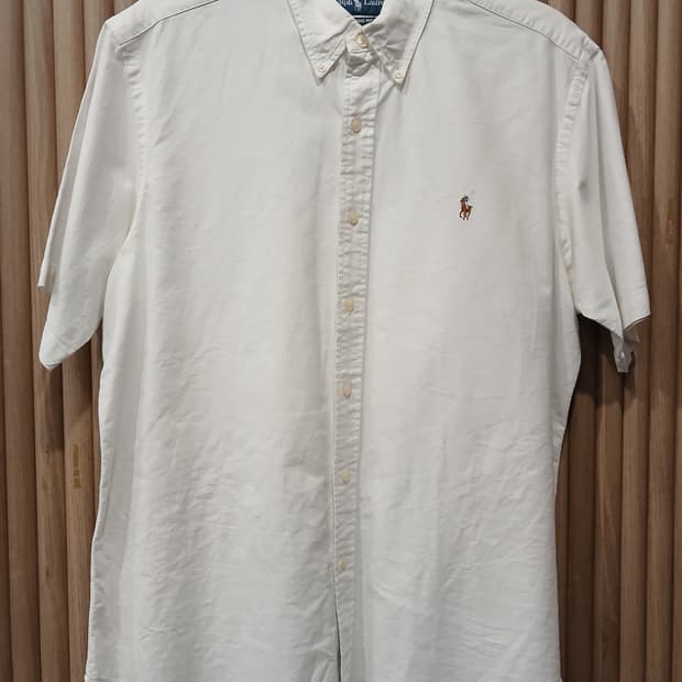 무배) 폴로 랄프로렌 옥스포드 로고 반팔셔츠 - L