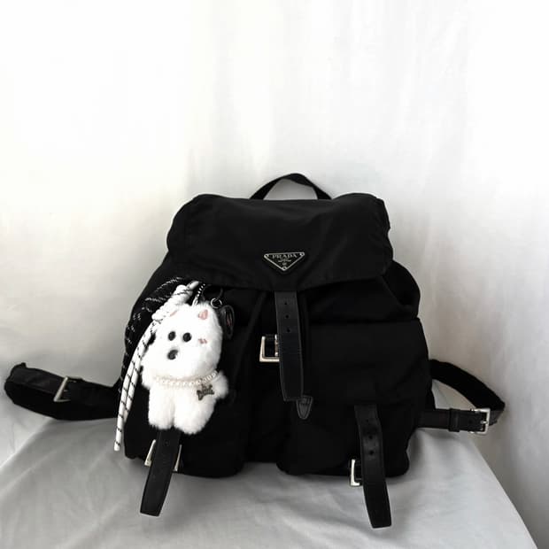 [정품 PRADA] 프라다 투포켓 나일론 빈티지백팩 라지