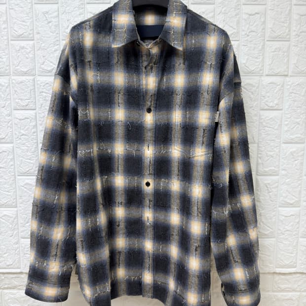 (25SS)준지 그리드 니들 체크 셔츠(8장일괄 구매시 이상품 드립니다)