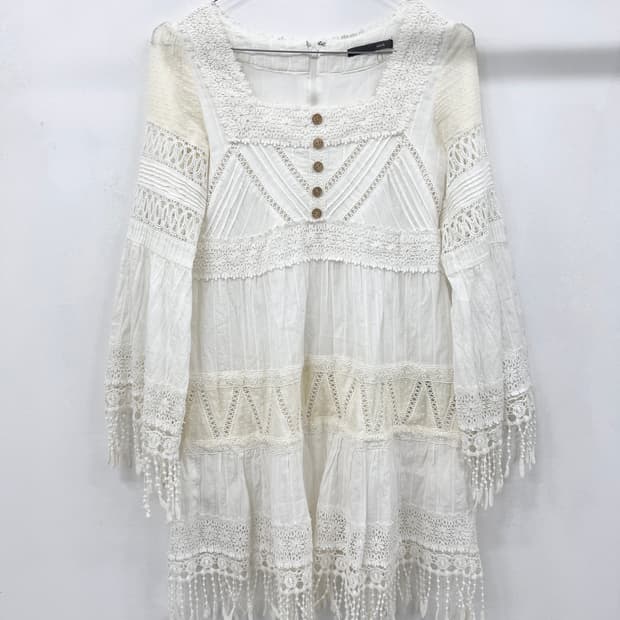 lace patchwork mori dress
