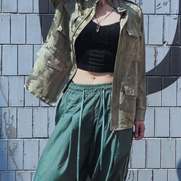 DRAWER 드로어 카모 플라쥬 자켓